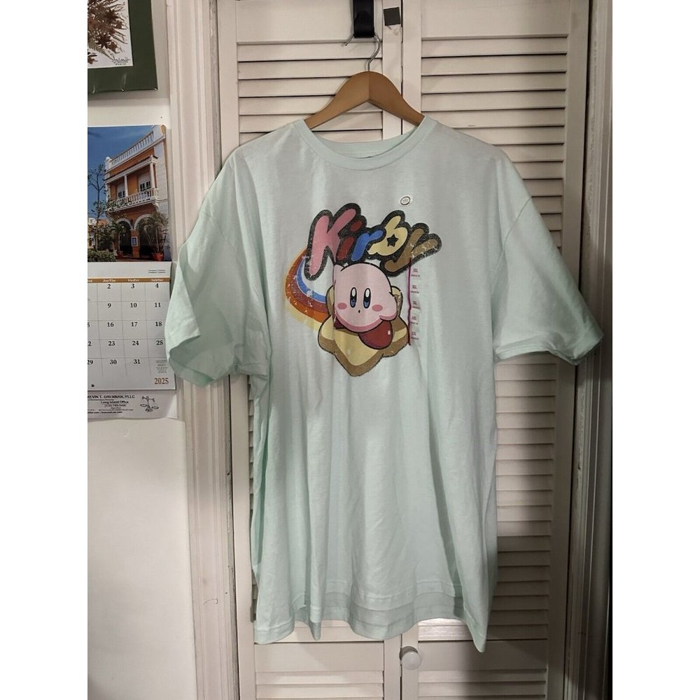 Nintendo Kirby Graphic T-Shirt Mint Green 2XL